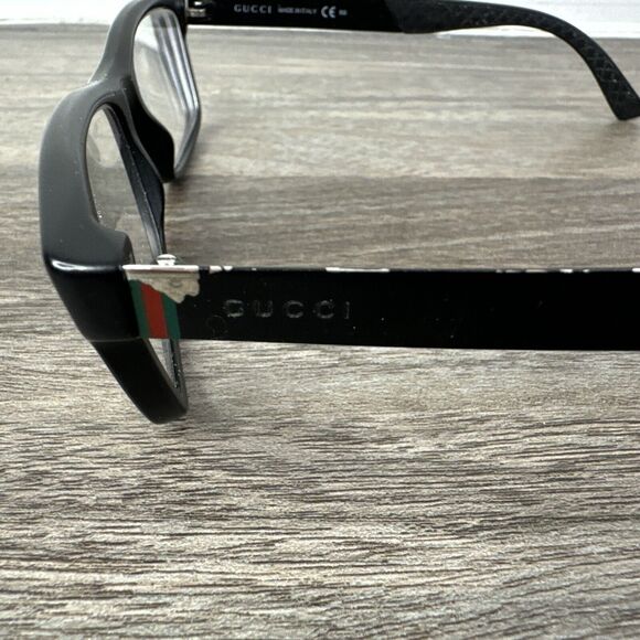 Gucci GG1054 13V Matte Black Rectangular Eyeglasses Frame Italy 55-16-145 - Picture 8 of 10